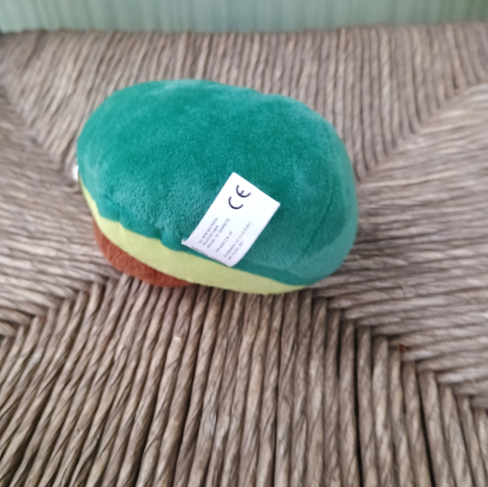 ABC Plush Avocado Keychain with Bear Design Backpack Accessory Stuffed Animal 5" - Picture 7 of 10